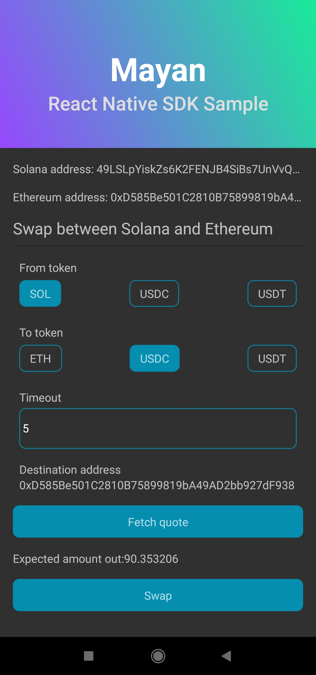 Scaffold dApp Screenshot 3